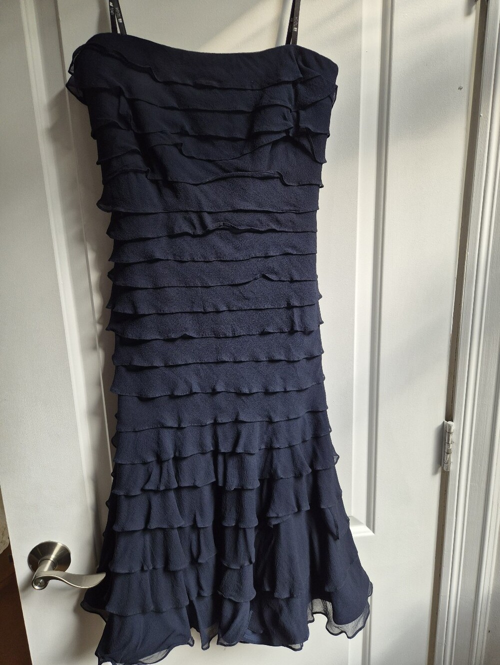 Silk Tadashi Ruffle Dress